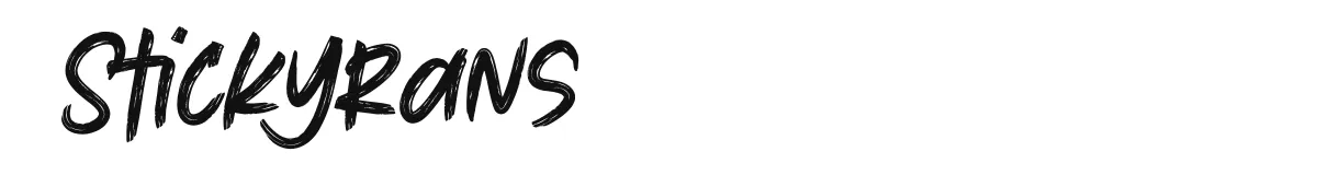 Stickyrans font preview