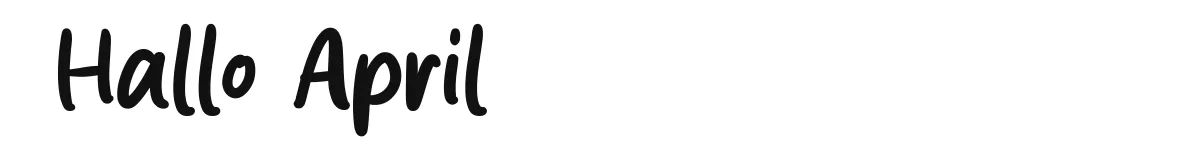 Hallo April font preview