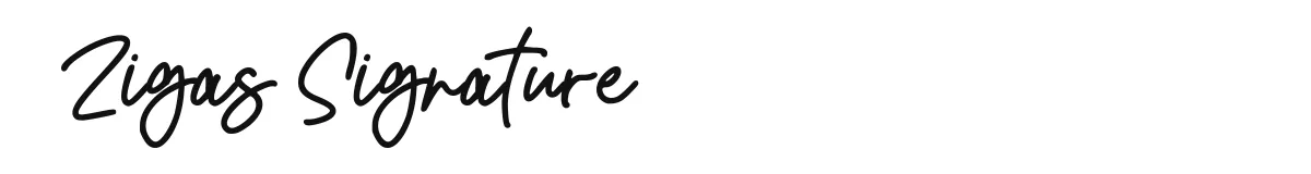 Zigas Signature font preview