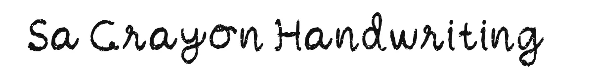 Sa Crayon Handwriting font preview