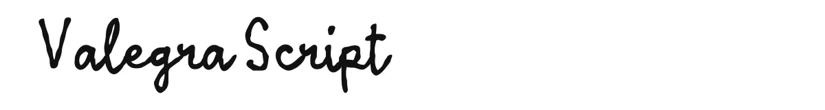 Valegra Script original font preview