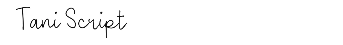 Tani Script font preview