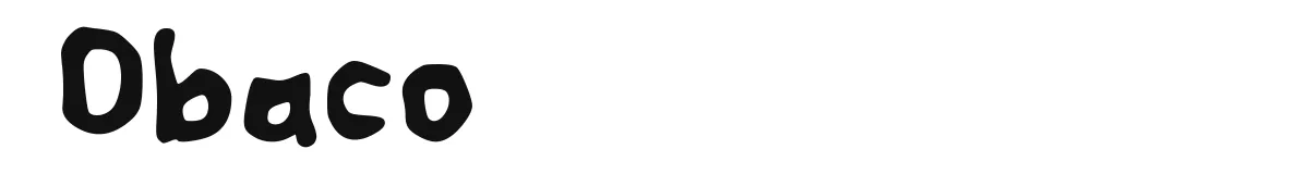 Obaco original font preview