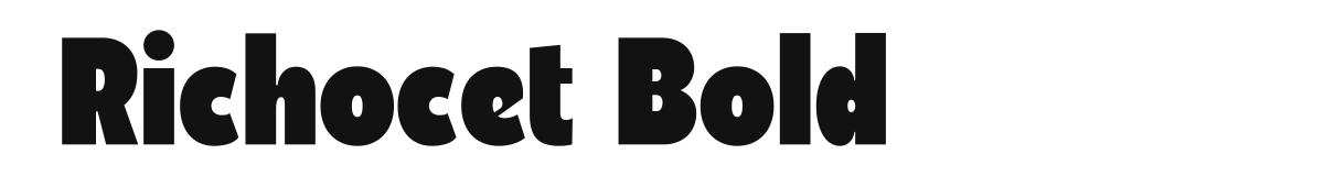 Richocet Bold original font preview