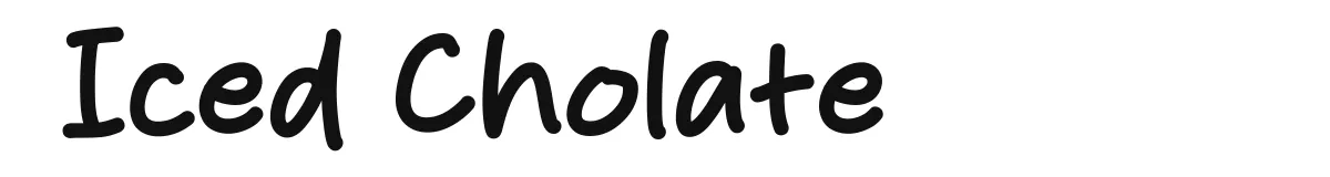 Iced Cholate font preview