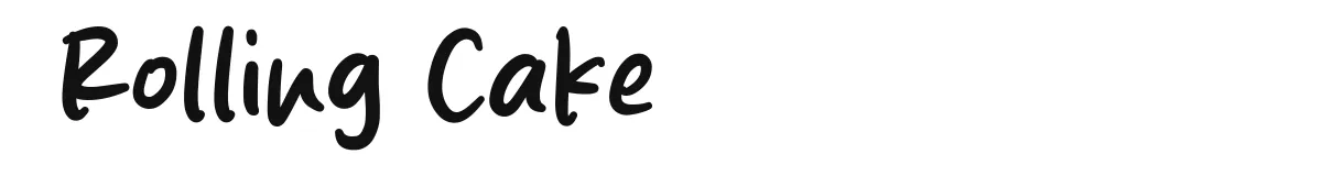 Rolling Cake font preview