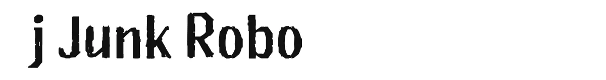 j Junk Robo original font preview
