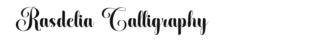Rasdelia Calligraphy original font preview