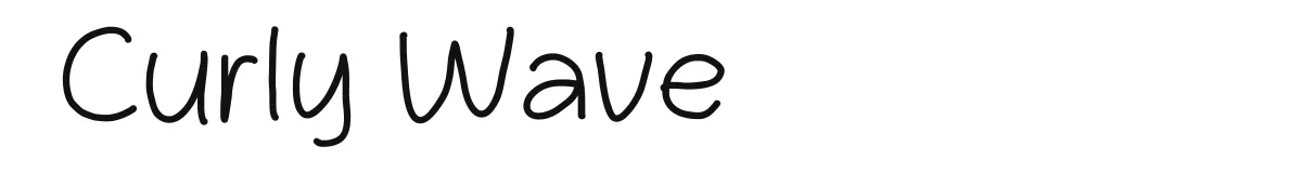 Curly Wave original font preview