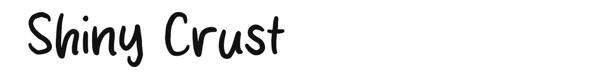 Shiny Crust font preview