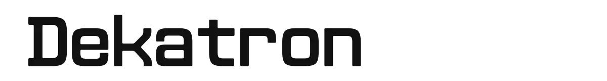 Dekatron font preview
