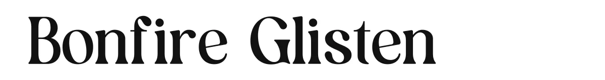 Bonfire Glisten font preview