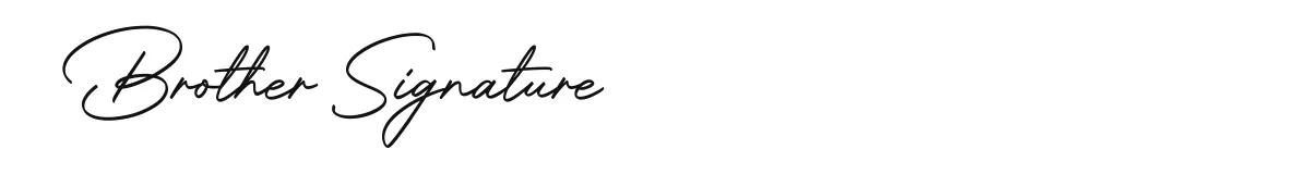 Brother Signature original font preview