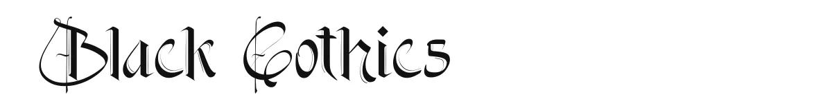 Black Gothics original font preview