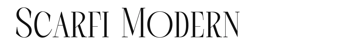Scarfi Modern original font preview