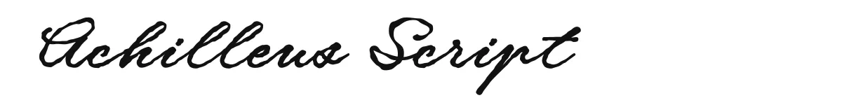 Achilleus Script font preview