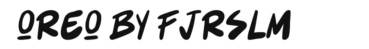 Oreo By Fjrslm font preview