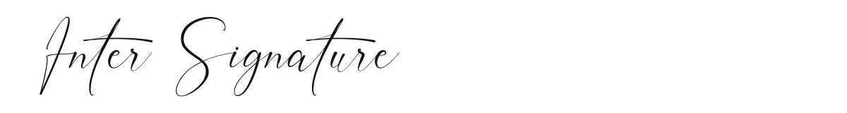 Inter Signature font preview