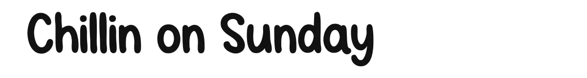 Chillin on Sunday font preview