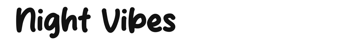 Night Vibes font preview