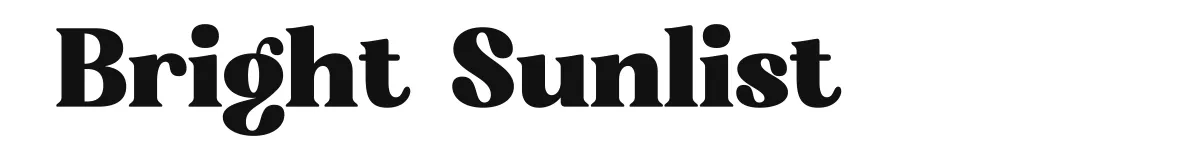 Bright Sunlist font preview