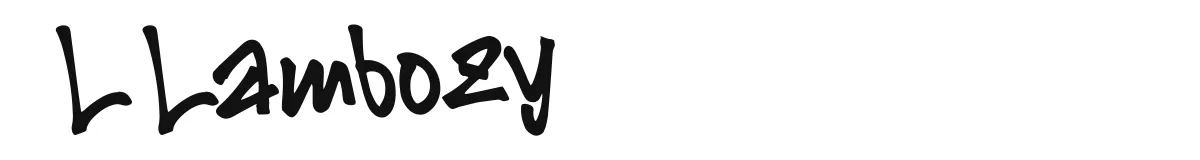 L Lambozy font preview