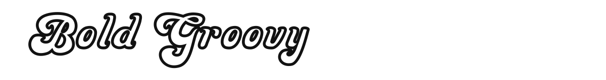 Bold Groovy original font preview