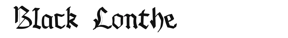 Black Lonthe original font preview