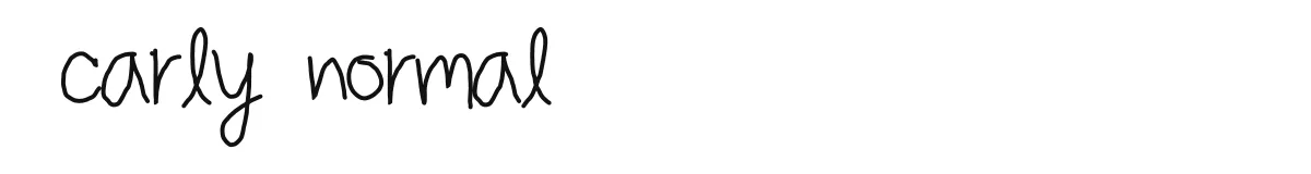 carly normal original font preview