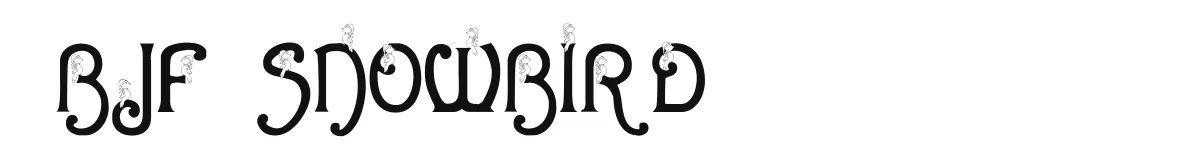 BJF Snowbird original font preview
