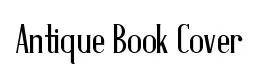 Antique Book Cover original font preview