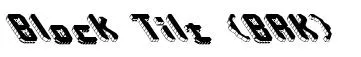 Block Tilt (BRK) original font preview
