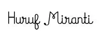 Huruf Miranti original font preview