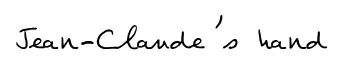 Jean-Claude's hand original font preview