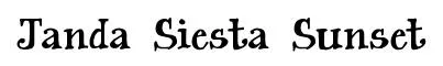 Janda Siesta Sunset original font preview