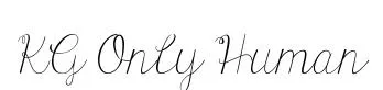 KG Only Human original font preview