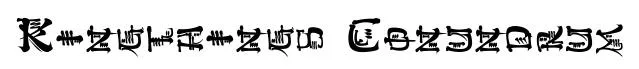 Kingthings Conundrum original font preview