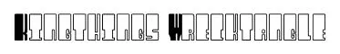Kingthings Wrecktangle original font preview