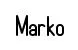 Marko original font preview