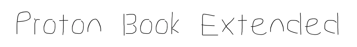 Proton Book Extended original font preview