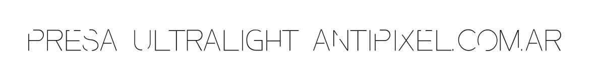 Presa UltraLight ANTIPIXEL.COM.AR original font preview