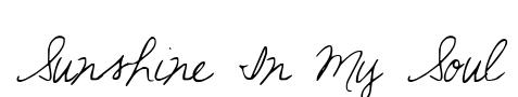 Sunshine In My Soul original font preview