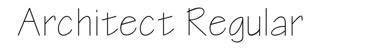 Architect Regular original font preview