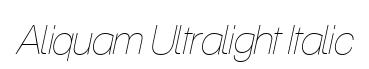 Aliquam Ultralight Italic