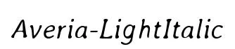 Averia-LightItalic