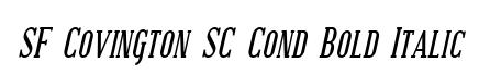 SF Covington SC Cond Bold Italic