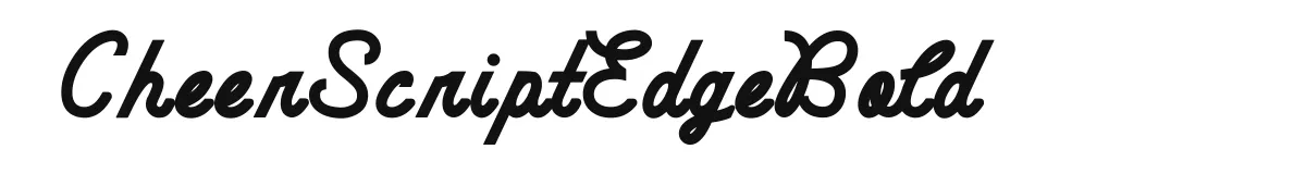 CheerScriptEdgeBold original font preview