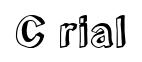 C rial original font preview