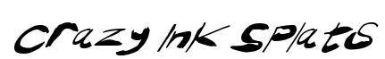 Crazy Ink Splats Italic preview