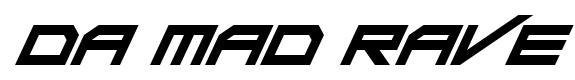 Da Mad Rave Italic preview